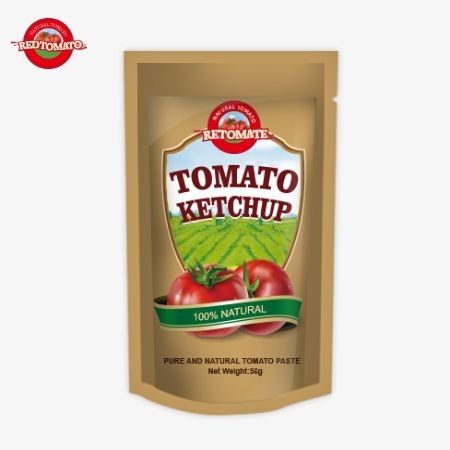 L'usine d'origine ISO sachet de ketchup 56g saveur naturelle pure goût sucré et aigre
