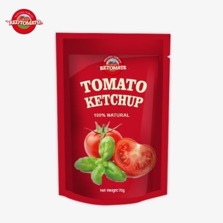 Nous offrons des sachets de ketchup de 70 g qui répondent aux normes internationales disponibles à des prix d'usine.
