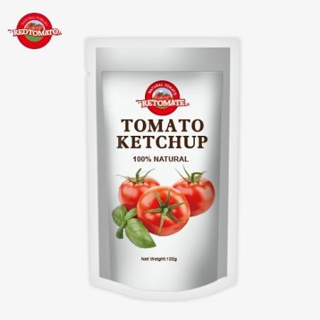 OEM Chine Prix de l'usine 100g Sachet naturel sucré et acide de ketchup Sachet de sauce à tremper