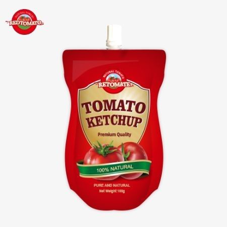 OEM Chine Prix de l'usine 100g de ketchup naturel sucré et acide Sachet de sauce à tremper