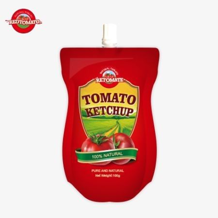 OEM Chine Prix d'usine 100g Sachet de ketchup naturel sucré et acide Normes HACCP