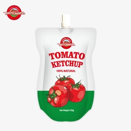 OEM Chine Prix d'usine 100g Sachet de ketchup naturel sucré et acide, normes HACCP FDA