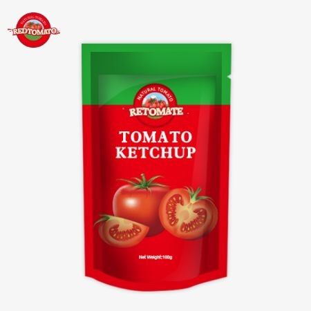 Nous produisons des sachets de ketchup de 140 g qui répondent aux normes internationales et sont disponibles à des prix d'usine