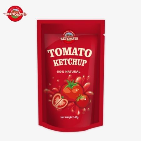 Nous produisons des sachets de ketchup de 140 g qui répondent aux normes internationales et sont disponibles à des prix d'usine