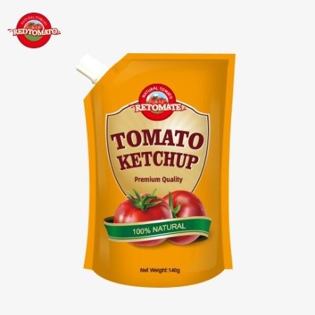 Nous produisons des sachets de ketchup de 140g qui respectent les normes internationales et sont offerts à des prix d'usine.