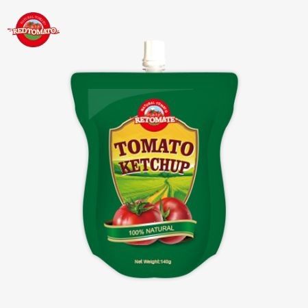 Nous offrons des sachets de ketchup de 140 g à des prix d'usine qui répondent aux normes internationales et offrent une commodité