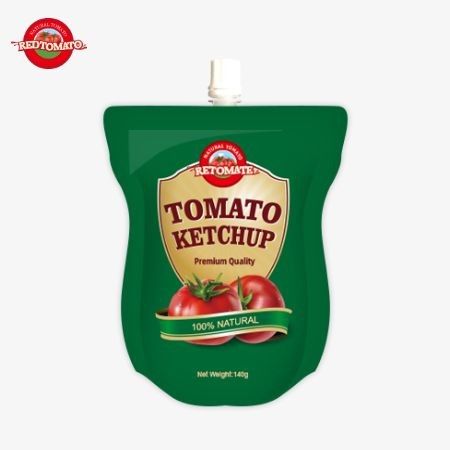 Nous offrons des sachets de ketchup de 140g qui répondent aux normes internationales, offrent une commodité et sont disponibles à des prix d'usine.