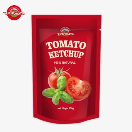 OEM 200g de ketchup en sachets, saveur naturelle pure parfaite pour le prix d'usine de la Chine