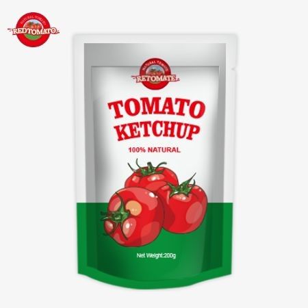 OEM 200g sachet de ketchup avec saveur naturelle pure, parfait pour la Chine prix d'usine