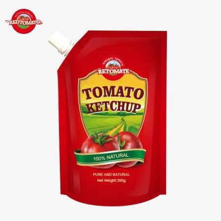 OEM 200g sachet de ketchup avec saveur naturelle pure, parfait pour la Chine prix d'usine
