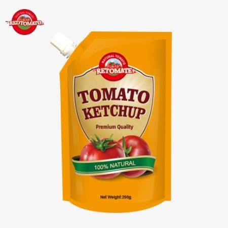 Nous fabriquons des sachets de 200g de ketchup qui respectent les normes internationales et sont offerts à des prix d'usine