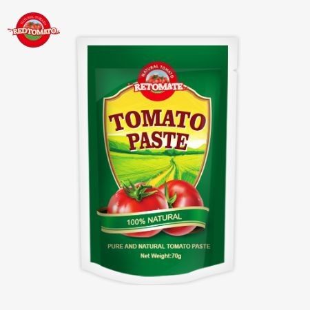 Redtomato Marque 70g Premium Double Concentré Tomate Paste Pouch - Riche saveur Convient Stand-up Design