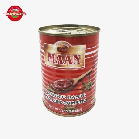 MAAN 400g Double concentré pâte de tomate en conserve Brix22-24% Marque personnalisable Disponible