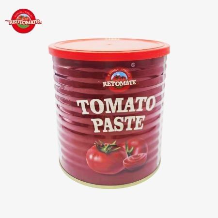 Retomate propre marque 800g pâte de tomate en conserve Brix28-30% Fournir la marque et le design de l'emballage