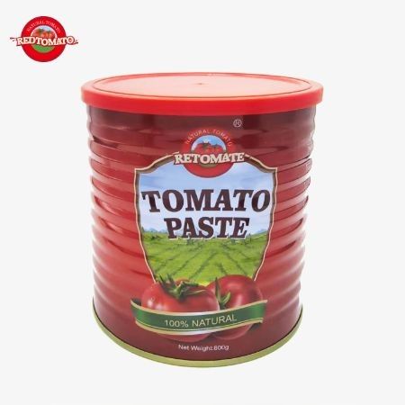 Retomate propre marque 800g pâte de tomate en conserve Brix28-30% Fournir la marque et le design de l'emballage