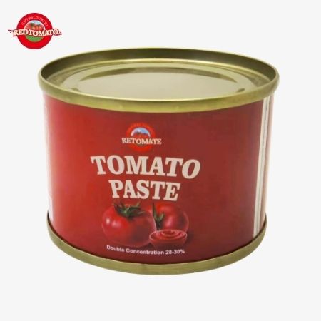 Retomate 70g Pâte de tomate en conserve avec Brix 28% 30% Disponible sous propre marque