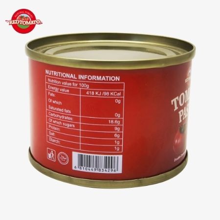 Retomate 70g Pâte de tomate en conserve avec Brix 28% 30% Disponible sous propre marque