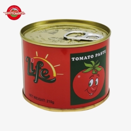 LIFE 70g de concentré de tomates en conserve avec Brix 28–30% Fournir la marque et la conception de l'emballage