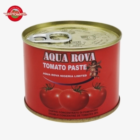 70gAQUA ROVA Pâte de tomate en conserve avec Brix 28% 30% Fournir la marque et la conception de l'emballage