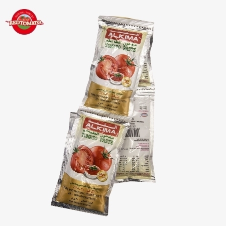 ALKIMA Sachet plat de 30g de concentré de tomate, Brix 28–30%, disponible sous la marque Retomate ou personnalisable avec votre propre OEM