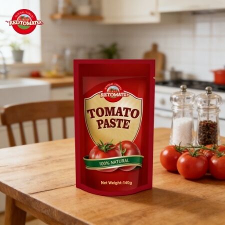 140g de sachet de tomates sucrées et aigres pâte de tomates 26%-28% de pureté - OEM disponible