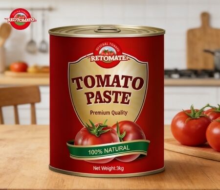 3 kg de pâte de tomate en conserve certifiée ISO, HACCP, BRC et FDA pour l'exportation internationale