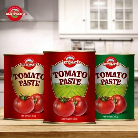 Concentré de pâte de tomate en conserve de haute qualité Brix de 28/30% 850g - certifié ISO, HACCP, BRC, FDA