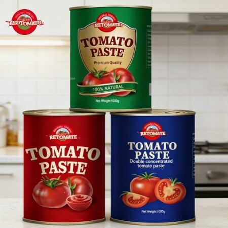 Pâte de tomate en conserve premium 1000g avec 28-30% Brix, certifiée ISO HACCP BRC FDA