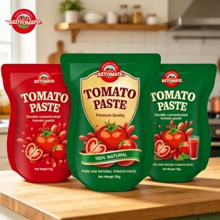 Sachet refermable 56g double concentré de purée de tomate avec une pureté de 28% à 100%