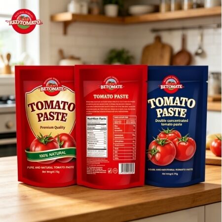 70 g de pâte de tomate en sachet double concentrée avec certification ISO HACCP BRC FDA