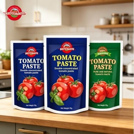 Prix de l'usine Sac à dos imprimé personnalisé 70g Tomate Paste Sachet Sachet d'emballage alimentaire