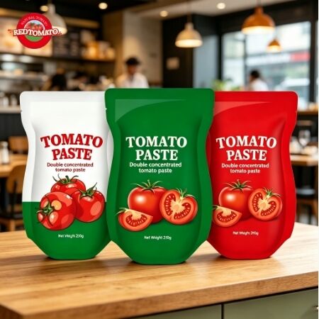 210 g de pâte de tomate en sachet debout ISO HACCP BRC FDA certifié pour un stockage facile et fraîcheur