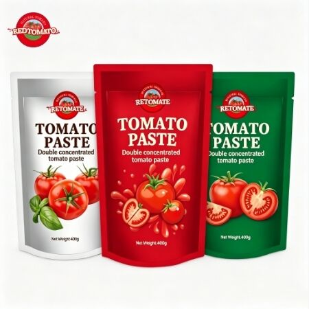 Pâte de tomate en sachet debout de 400 g, pratique et pure à 30 % à 100 % pour une cuisine polyvalente