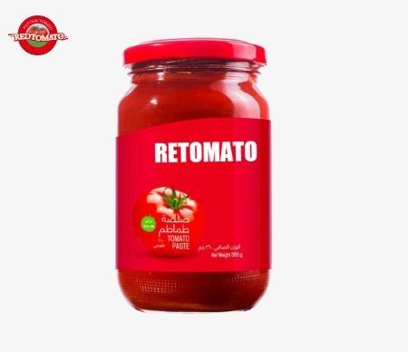 Paste de tomate ISO 580 ml délicieusement concentrée 30% à 100% de pureté