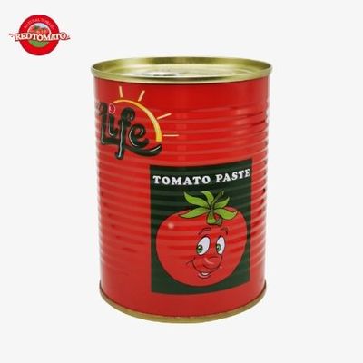 Paste de tomate en conserve à couvercle ouvert et dur 140 g par boîte double concentrée