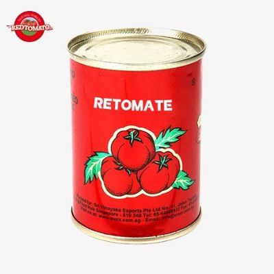 Pâte de tomate double concentrée en conserve 425 g de couvercle ouvert dur par boîte