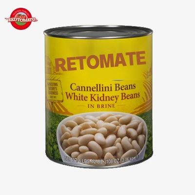 Des haricots blancs ISO en conserve, 3000 g de délicieux haricots en saumure.