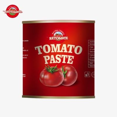 Pâte de tomates rouges en conserve 70 g par étain Couvercle ouvert dur 30%-100% Pureté