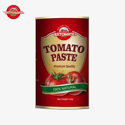 Nouvelle qualité améliorée de qualité supérieure pratique facile à ouvrir le couvercle 140g boîte de pâte de tomate gourmet