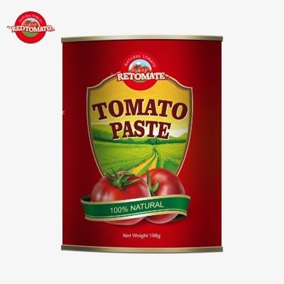 Conforme aux normes ISO HACCP et BRC ainsi qu'aux normes de production de la FDA 198g de pâte de tomate en conserve