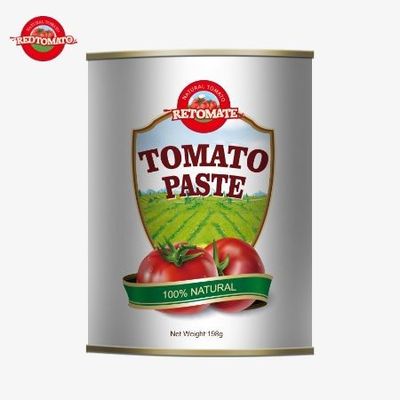 La pâte de tomate en conserve de 198g est conforme aux normes ISO HACCP et BRC ainsi qu'à la FDA