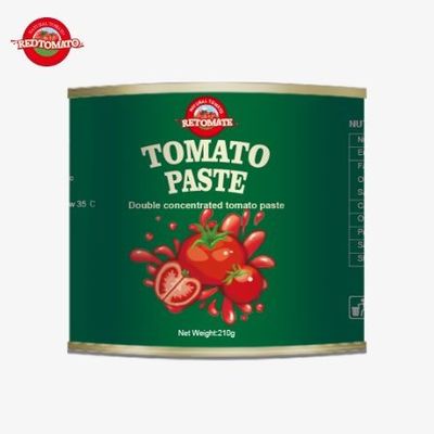 210g de pâte de tomate répondent systématiquement à la qualité internationale ISO HACCP BRC et FDA