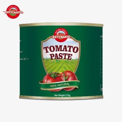 L'usine chinoise OEM 210g pâte de tomate en boîte Les normes de production établies par ISO HACCP et FDA