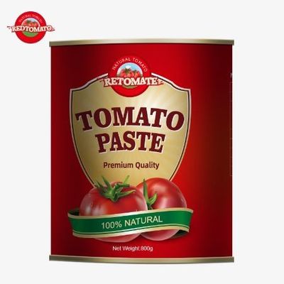 800 g de pâte de tomate en conserve répondant aux normes mondiales ISO HACCP BRC et FDA