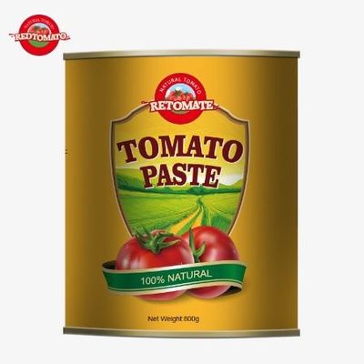 Notre pâte de tomate en conserve de 800 g répond aux normes internationales de qualité ISO HACCP BRC et FDA