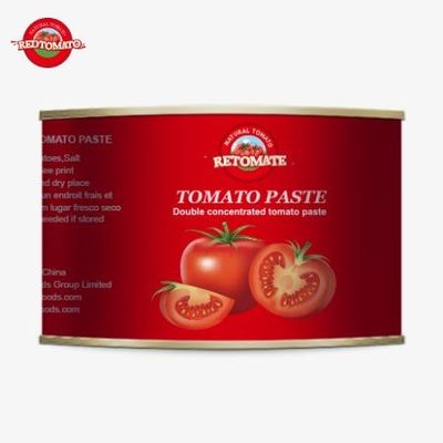 Produit de tomate en conserve de qualité supérieure de 2200 g certifié halal pour la cuisine musulmane africaine