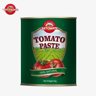 3 kg de pâte de tomate en conserve conforme aux normes de production ISO HACCP BRC et FDA