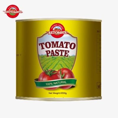 Nouveauté pour 2024: Introduction de 4,5 kg de pâte de tomate organique aseptique facile à ouvrir avec une double concentration de 28 à 30% de Brix