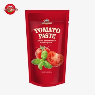 Certification de la FDA pour 200 g de pâte de tomate double concentrée en sachets debout