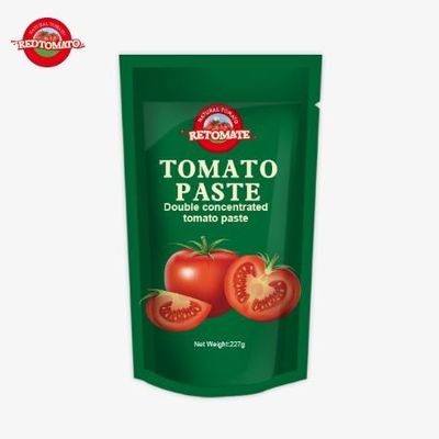 Pâte de tomate ISO en poche 227 g Pâte de tomate double concentrée de pureté allant de 30% à 100%